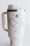 Stanley 40oz tumbler | Magnolia Floral Engraving