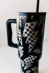 Simple Modern 40oz | Checkers in Lightening Bolts Design