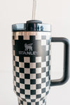 Stanley 40oz tumbler | Checkered Design - Checkerboard Print