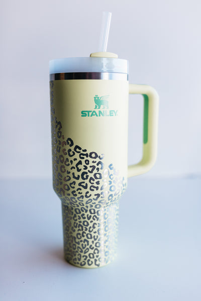 Stanley 40 oz Tumbler With Handle and Logo Leopard Tumbler With