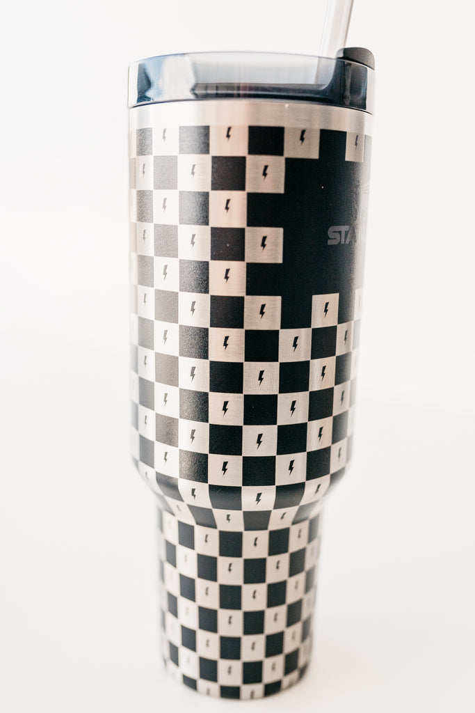 MYHOBBY 40 Oz Checkered Pattern Racing Tumbler with Handle and  Straw,Stainless Steel Vacuum Insulate…See more MYHOBBY 40 Oz Checkered  Pattern Racing