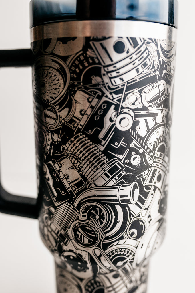 Stanley Azalea 40 oz tumbler  Stanley mug, Starbucks cup art