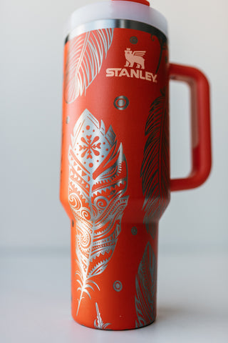 Stanley 40oz Quencher  Engraved with Tiger Lightening Bolt Design, Ti –  Freckled & Framed Sign Co.