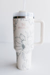 Stanley 40oz tumbler | Magnolia Floral Engraving