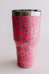 Roses Seamless Tumbler Personalized  | 30 OZ Tumbler | Fully wrapped seamless design