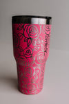 Roses Seamless Tumbler Personalized  | 30 OZ Tumbler | Fully wrapped seamless design