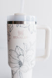 Ship me your Stanley!! | Have YOUR  personal stanley Engraved with the Magnoloa Floral design